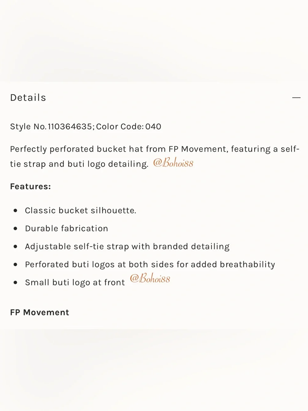 NWT Free People Adventure Bucket Hat